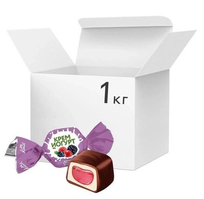 Упаковка цукерок Konti Крем-Йогурт Лісові ягоди 1 кг (4823088606492) 000079092 фото