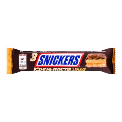 Батончик Snickers Creamy з арахісовим маслом 54,75 г (5900951310546) 000078541 фото