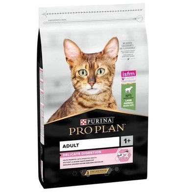 Сухой корм PRO PLAN Adult 1+ Delicate Digestion для взрослых кошек с чувствительным пищеварением и требовательных к еде, с ягненком 3 кг (7613035846708) 000071592 фото