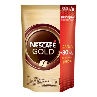 Кофе растворимый Nescafe Gold 360 г (7613035932081) 000071341 фото