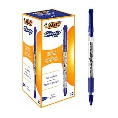 Ручка BIC GEL синя 30шт(3086123546349) В00294252 фото