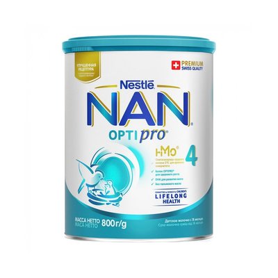 Суміш Nestle NAN 4 Optipro з олігосахаридом 2'FL для дітей від 18 міс. 800 г (7613034698926) В00299207 фото