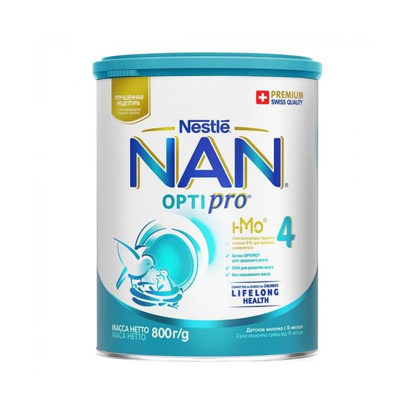 Суміш Nestle NAN 4 Optipro з олігосахаридом 2'FL для дітей від 18 міс. 800 г (7613034698926) В00299207 фото