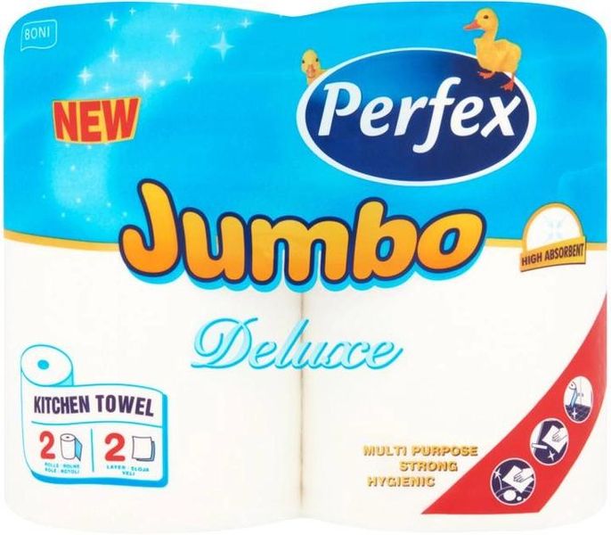 Паперові рушники Perfex Deluxe Jumbo 2 шари 2 рулони (8606102287374) В00144223 фото