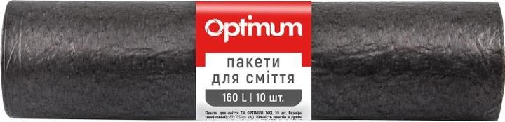 Пакеты для мусора PRO service Optimum LD 85 х 105 см 160 л 10 шт Черных (16118256) В00306058 фото