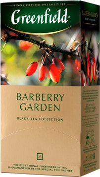 Чай Greenfield Barberry Garden Чорний пакетований 25 x 1.5 г (4823096804866) 000025970 фото