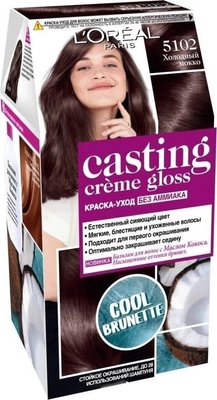 Крем-фарба для волосся без аміаку L'Oreal Paris Casting Creme Gloss 5102 Холодний мокко 120 мл (3600523806935) В00093575 фото