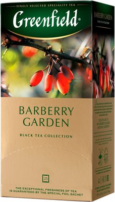 Чай Greenfield Barberry Garden Черный пакетированный 25 x 1.5 г (4823096804866) 000025970 фото