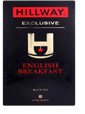 Чай чорний Hillway English Breakfast Exclusive байховий 25 х 2 г (8886300990768) 000069771 фото