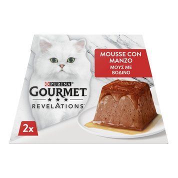 Влажный корм для кошек Gourmet Revelations мусс с говядиной 2 х 57 г. (7613287070005) 000081972 фото