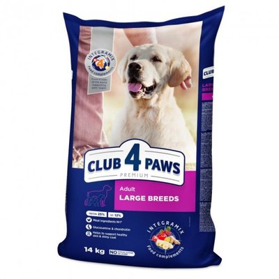 Сухой корм Club 4 Paws Premium для собак для больших пород 14 кг (4820215366298) 000072763 фото
