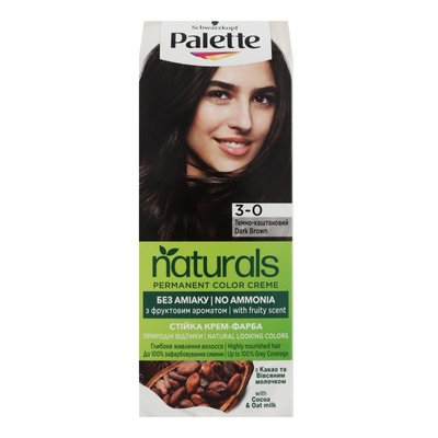 Фарба для волосся Palette Naturals 3-0 Темно-каштановий 110 мл (3838824171524) В00292103 фото