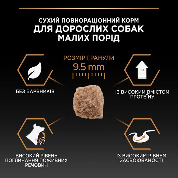 Сухой корм PRO PLAN Small&Mini Adult для взрослых собак мелких пород, с курицей 3 кг (7613035114920) 000029961 фото