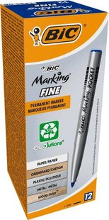 Маркер перманентний BIC Marking Fine ECO 1.1 мм Синій (3086121445064) В00308482 фото