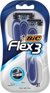 Набір бритв Bic Flex 3 без змінних катриджів 3 шт (3086123363786) В00149082 фото