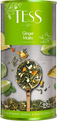 Чай TESS Ginger Mojito Зелений листовий 90 г (4823096808871) 000072233 фото