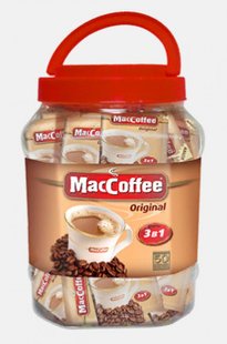 Кавовий напій MacCoffee 3в1 Банка 50шт * 20г (8887290101189) 000011351 фото