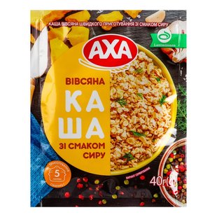 Каша Axa вівсяна швидкого приготування зі смаком сиру 40 г (4820237691439) 000076470 фото