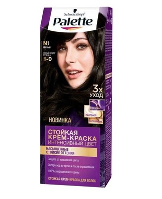 Фарба для волосся Palette N1 (1-0) Чорний 110 мл (3838905551559) 3112      фото