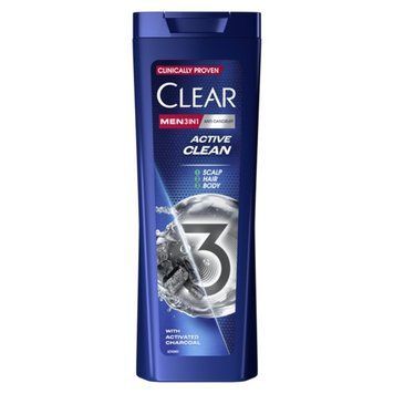 Шампунь Clear Men 3 в 1 З активованим вугіллям 360 мл (8720181242007) В00298001 фото