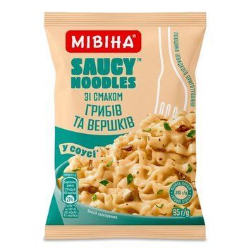 Лапша Мивина Saucy noodles со вкусом грибов и сливок быстрого приготовления 95 г (8445292249386) 000090195 фото
