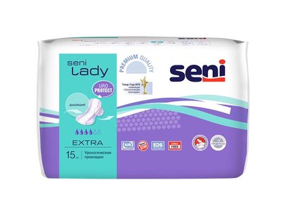 Урологічні прокладки Seni Lady Extra 15 шт (5900516690427) В00189448 фото