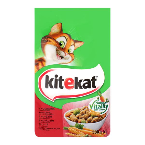 Сухой корм для кошек Kitekat говядина с овощами 300 г. (5900951248818) 000029603 фото