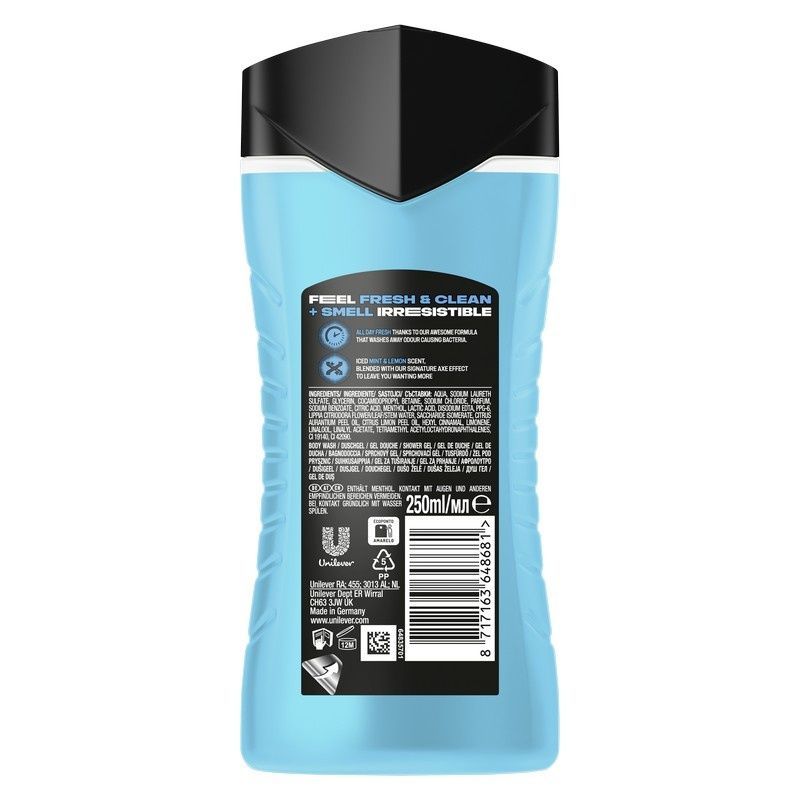 Гель для душу AXE Ice Chill 250 мл (8717163648681) В00353728 фото