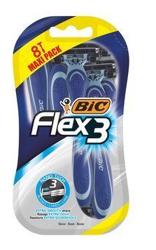 Станок чоловічий одноразовий BIC Flex 3 8 шт (3086123437579) В00307516 фото