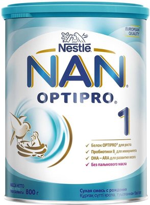 Суміш Nestle NAN 1 Optipro з олігосахаридом 2'FL для дітей з народж. 800 г (7613032405700) В00099428 фото
