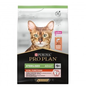 Сухий корм PRO PLAN Sterilised Adult 1+ Vital Functions для стерил. котів, з лососем 3 кг (7613036517454) 000077203 фото