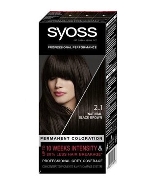 Фарба для волосся SYOSS -1 Насичений Чорно-Каштановий 115 мл (9000101713879) В00299587 фото