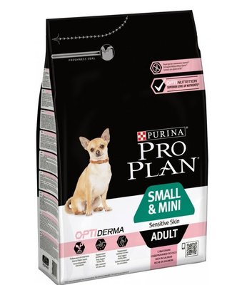 Сухой корм PRO PLAN Small&Mini Adult Sensitive для взрослых собак мелких пород с чувствительной кожей, с лососем 3 кг (7613035114890) 000029978 фото