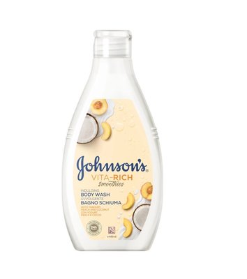 Релаксний гель для душу Johnson's Vita-Rich Смузі з йогуртом, кокосом і екстрактом персика 750 мл (3574661387239) В00197861 фото