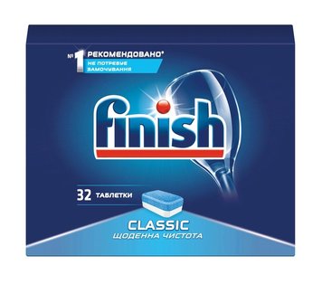 Таблетки для миття посуду у посудомийній машині Finish Classic 32 шт (5900627066791) В00154535 фото