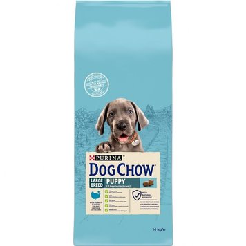 Сухой корм для щенков больших пород Dog Chow Puppy Large Breed с индейкой 14 кг (7613034487919) 000030221 фото