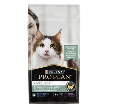 Сухий корм Purina Pro Plan LiveClear для стерилізованих котів старше 7 років,з індичкою 1.4 кг (7613287232731) 000070432 фото