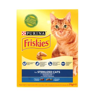 Сухой корм Friskies Sterilized Cats для стерилизованных кошек с лососем и овощами 270 г. (7613035352346) 000071123 фото