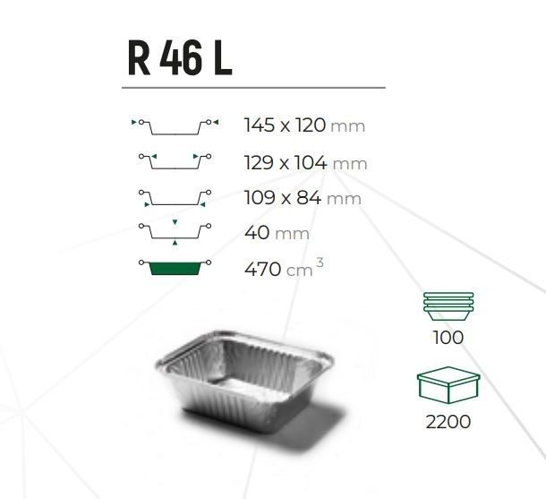 Контейнер Зеніт Україна з алюмінієвої фольги R46L (4820264680031) 000081655 фото