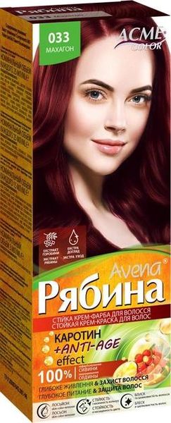 Крем-краска Acme Color Рябина Avena №033 Махагон 138 мл (4820197009282) В00194209 фото