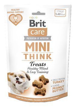 Лакомство Brit Care Mini Treats Think для собак малых пород, для поддержания умственных способностей, из инди S1111210200 фото