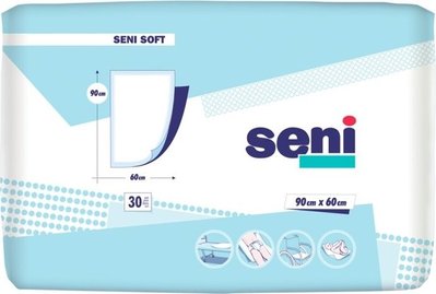 Пелюшки для немовлят Seni Soft Basic 60х90 см 30шт (5900516698461) В00190055 фото