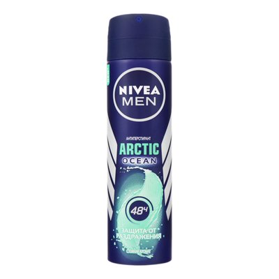 Дезодорант-антиперспирант Nivea Men Arctic Ocean с ароматом океанической свежести спрей 150 мл (4005900669032) В00279767 фото