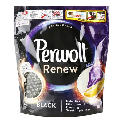Капсулы для деликатной стирки Perwoll Renew капсулы для темных и черных вещей 46 шт (9000101575484) В00302311 фото