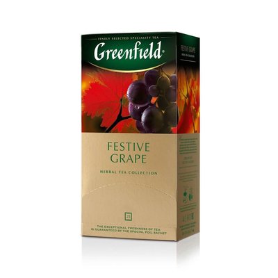 Чай Greenfield Festive Grape Трав'яний пакетований 25 х 2 г (4823096802725) 000025410 фото