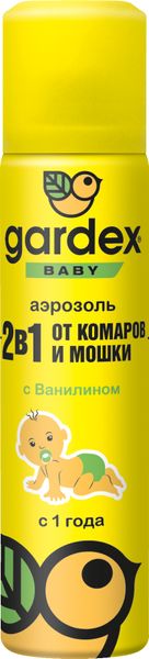 Аэрозоль против комаров и мошки Gardex Baby для детей от 1 года 80 мл (5904114080017) В00293826 фото
