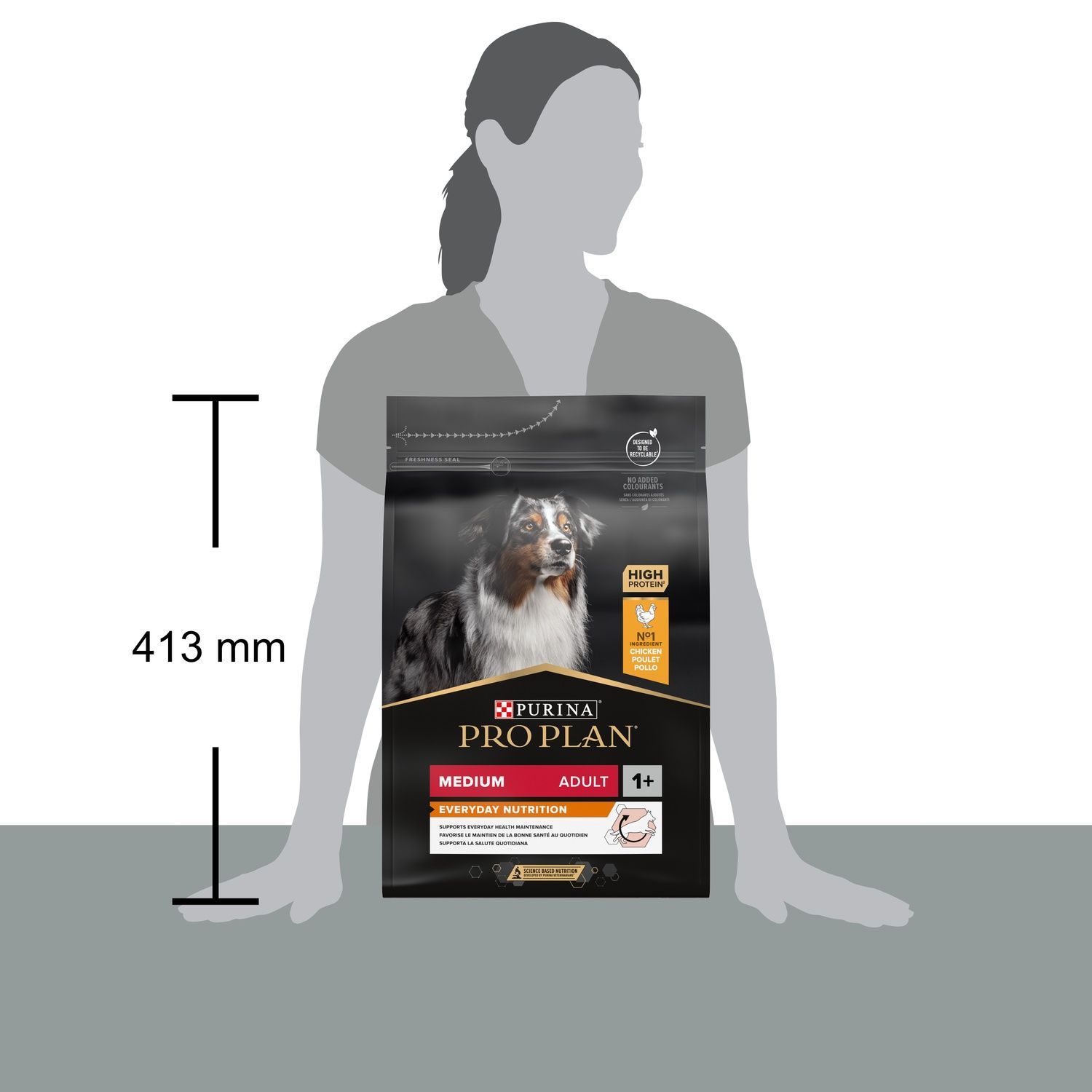 Сухой корм PRO PLAN Medium Adult 1+ Everyday Nutrion для взрослых собак средних пород, с курицей 3 кг (7613035114807) 000029953 фото