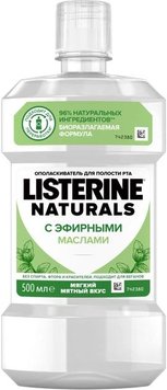 Ополіскувач для ротової порожнини Listerine Naturals з ефірними оліями 500 мл (3574661657462) В00309660 фото