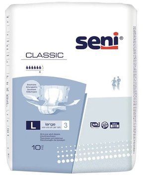 Подгузники для взрослых Seni Classic L Large 10 шт. (5900516694005) В00356437 фото