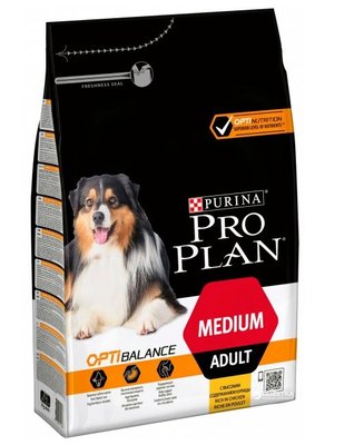 Сухой корм PRO PLAN Medium Adult 1+ Everyday Nutrion для взрослых собак средних пород, с курицей 3 кг (7613035114807) 000029953 фото